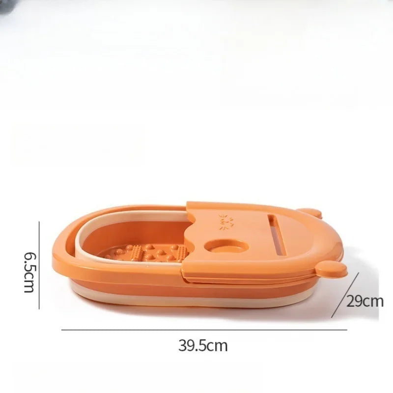 Experience Ultimate Relaxation with Our Portable Folding Foot Bath Massage Bucket - Perfect for Soaking and Pain Relief!