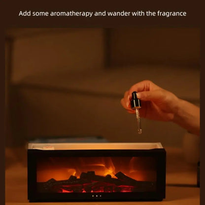 Simulation Fireplace Humidifier, 1 Count USB Powered Flame Diffuser Humidifier with Timer, Waterless Auto-Off Humidifier for Home Room Office, Home Desktop Humidifier, USB Humidifier Machine, Diffusers Humidifiers