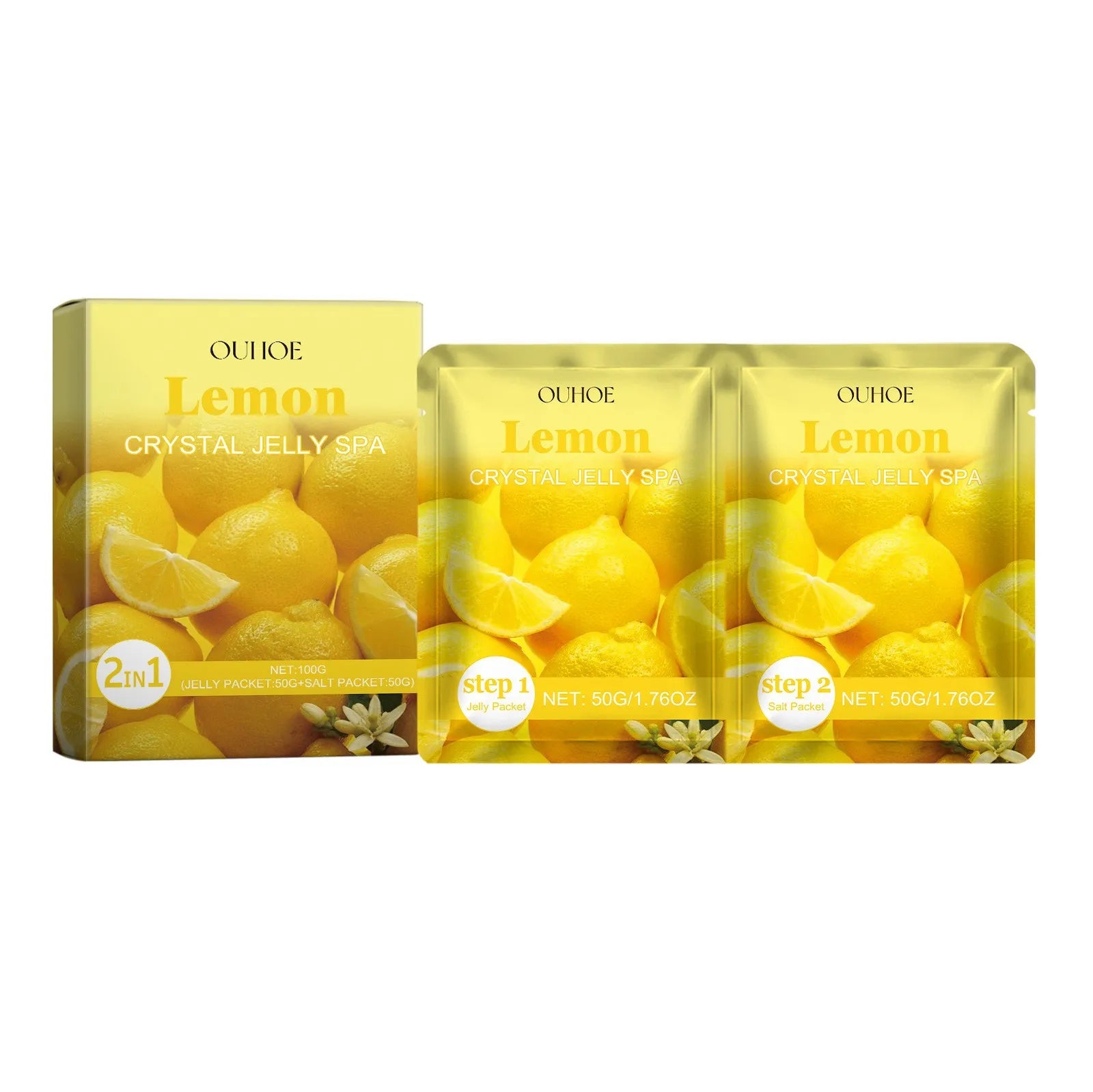 Revitalize Your Feet with OUHOE Crystal Jelly Spa Foot Soak - Exfoliate Dead Skin, Soften Calluses, and Eliminate Fatigue!