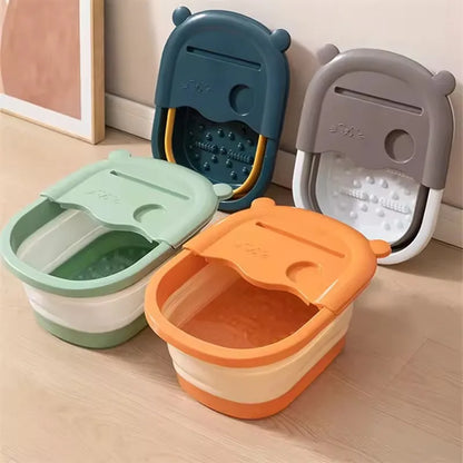 Experience Ultimate Relaxation with Our Portable Folding Foot Bath Massage Bucket - Perfect for Soaking and Pain Relief!