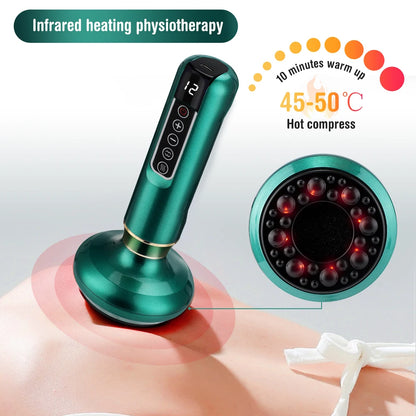 Revolutionize Your Relaxation with the Smart Body Massage Suction Vacuum Cupping Device - 6/12 Levels of Anti-Cellulite Heating for Ultimate Wellness