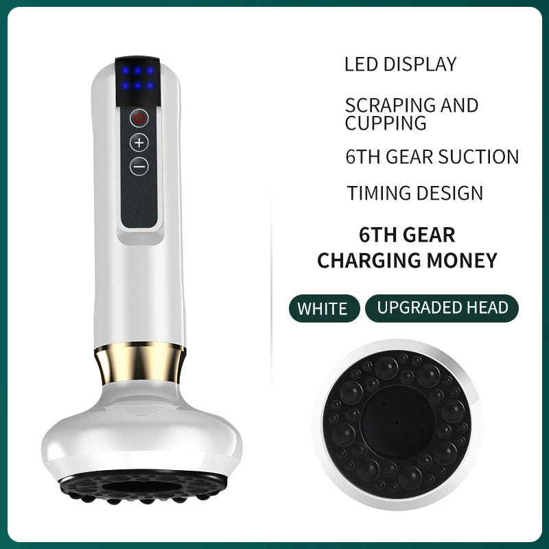 Revolutionize Your Relaxation with the Smart Body Massage Suction Vacuum Cupping Device - 6/12 Levels of Anti-Cellulite Heating for Ultimate Wellness