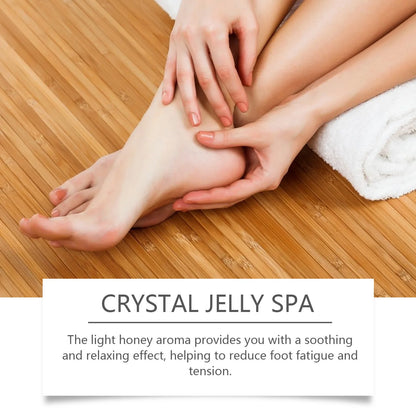 Revitalize Your Feet with OUHOE Crystal Jelly Spa Foot Soak - Exfoliate Dead Skin, Soften Calluses, and Eliminate Fatigue!