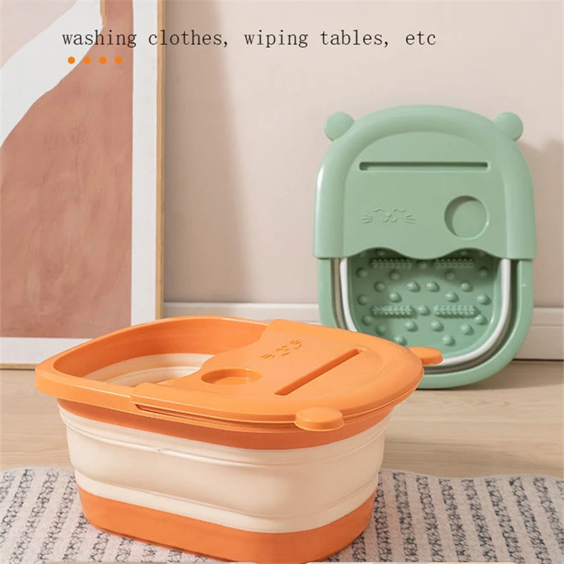 Experience Ultimate Relaxation with Our Portable Folding Foot Bath Massage Bucket - Perfect for Soaking and Pain Relief!