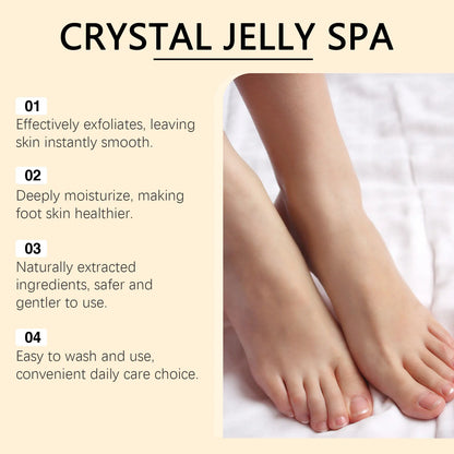 Revitalize Your Feet with OUHOE Crystal Jelly Spa Foot Soak - Exfoliate Dead Skin, Soften Calluses, and Eliminate Fatigue!
